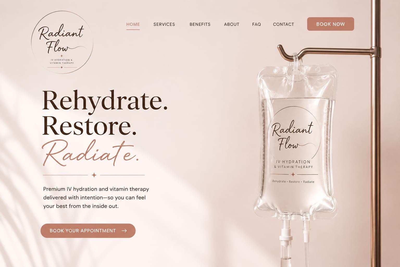 Radiant Flow website preview
